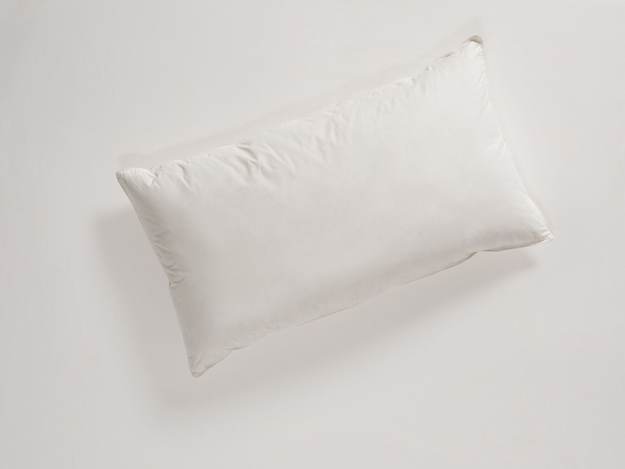 King size feather pillow top angle view